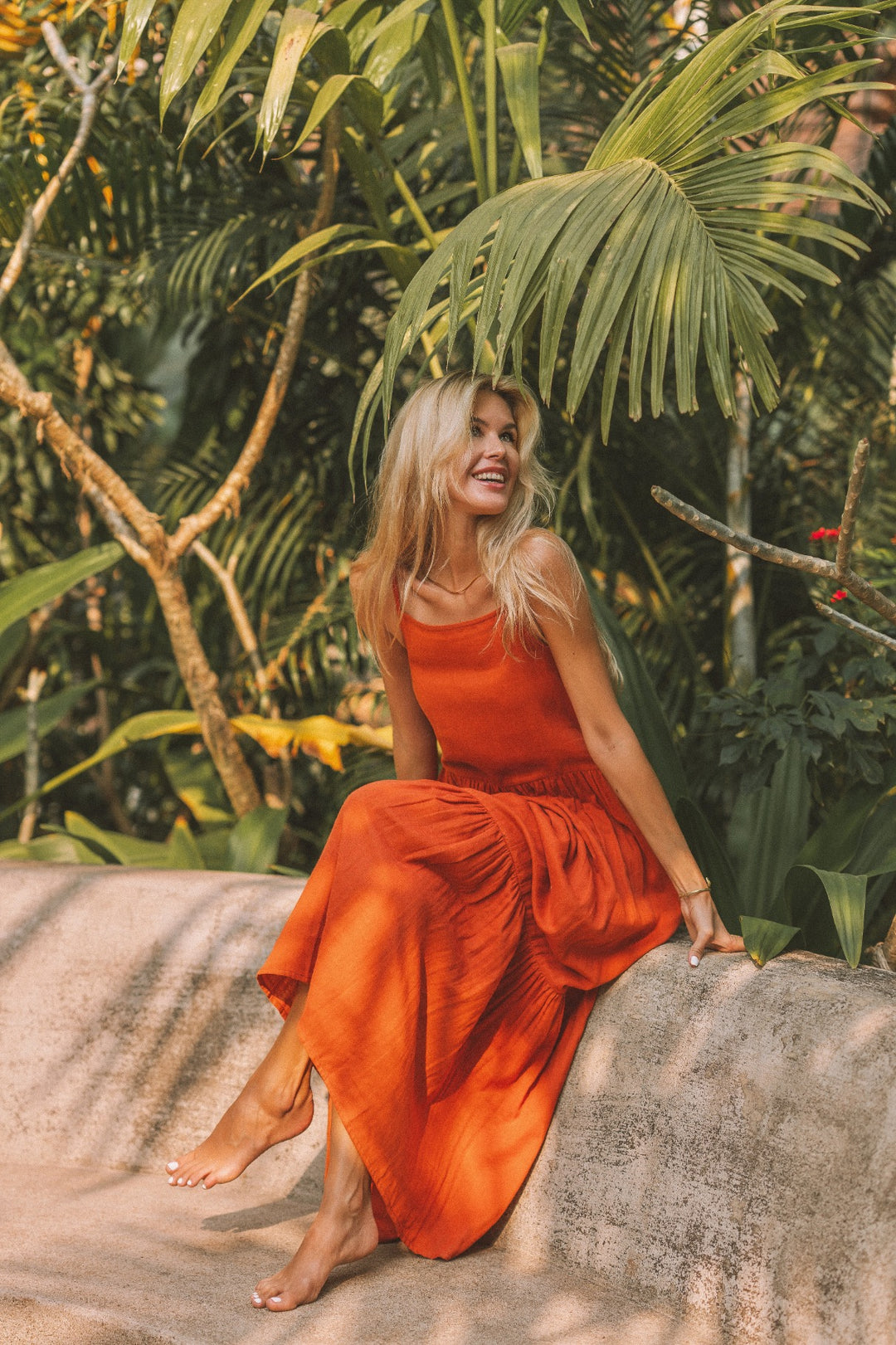 Boho Kleid ~ LIVIA Rostrot