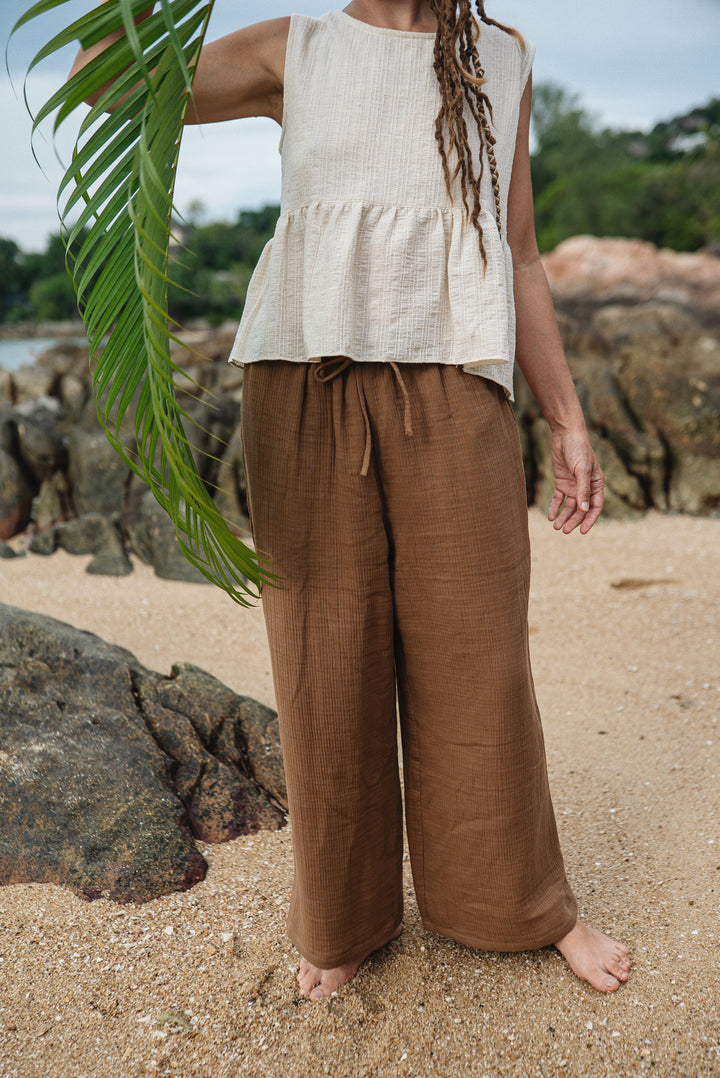 Bio-Musselin Hose ~ MOCCA