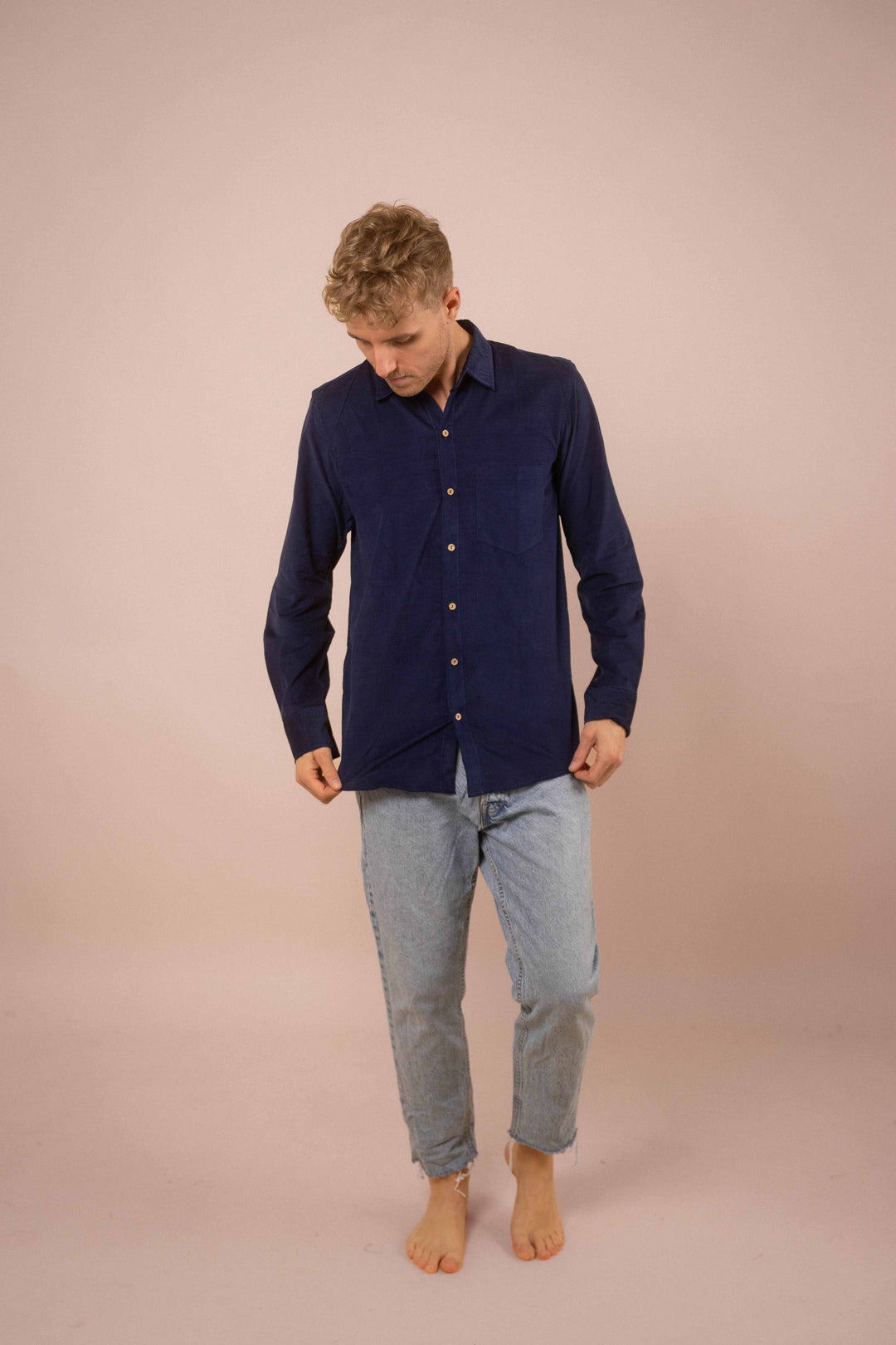 Cord-Hemd ~ NOAH blau