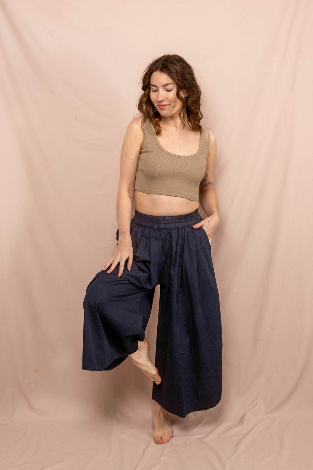 Weite Hose in Blau, Culotte, Beduinen, Alibaba, 100% Baumwolle