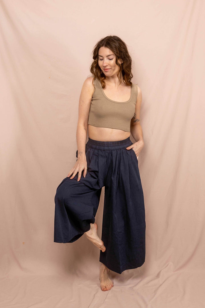 Weite Hose in Blau, Culotte, Beduinen, Alibaba, 100% Baumwolle