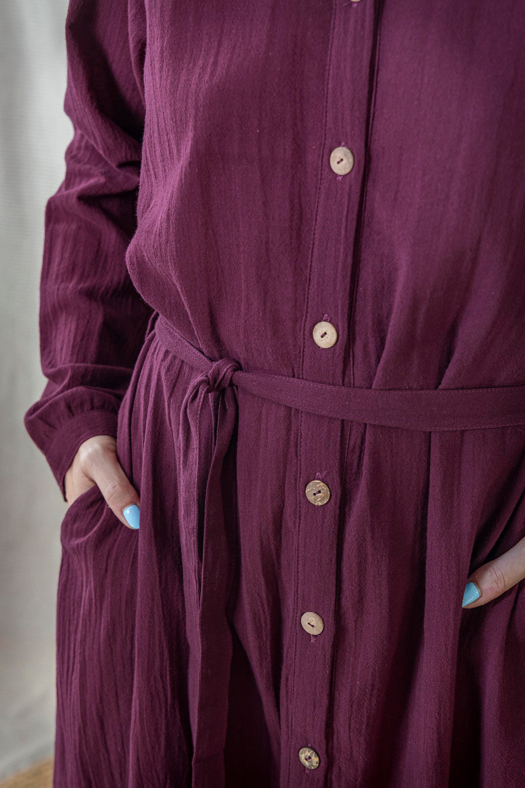 Maxi Kleid CARA ~ AUBERGINE