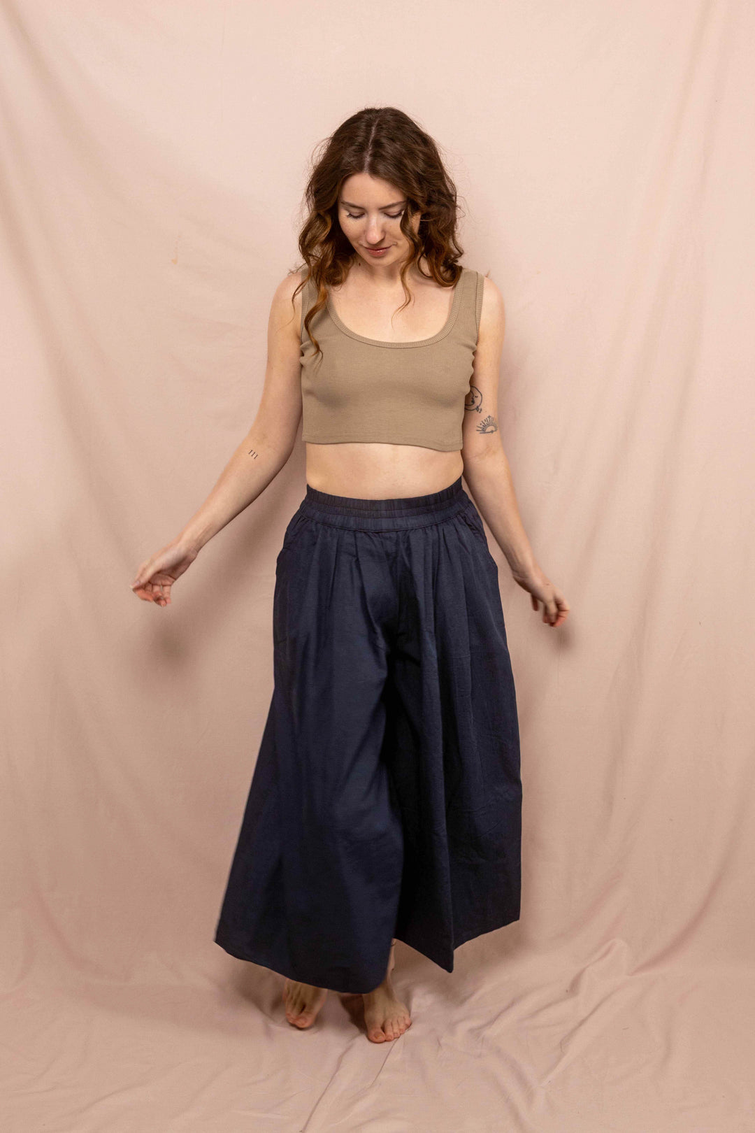 Weite Hose in Blau, Culotte, Beduinen, Alibaba, 100% Baumwolle