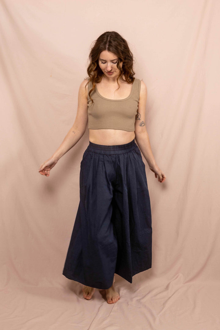 Weite Hose in Blau, Culotte, Beduinen, Alibaba, 100% Baumwolle