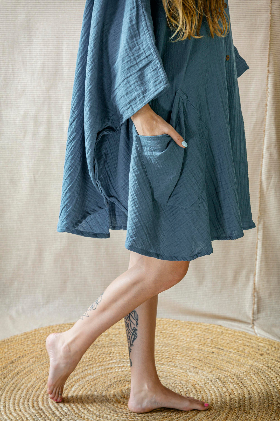Musselin Poncho-Kleid ~ SKY