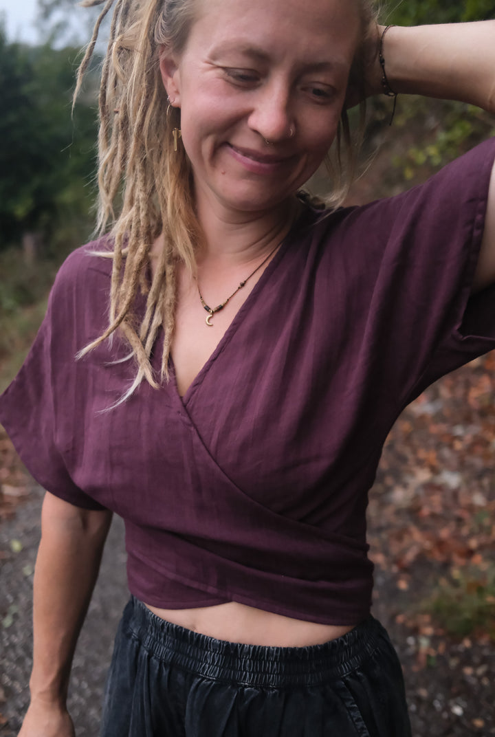 Wickeltop ~ LINNEA | Aubergine