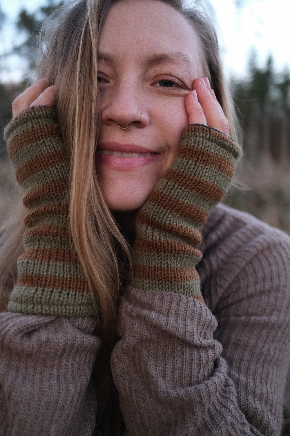 Stulpe, Handstulpe, Armstulpe, Gestrickt, Baumwolle, Beinstulpe