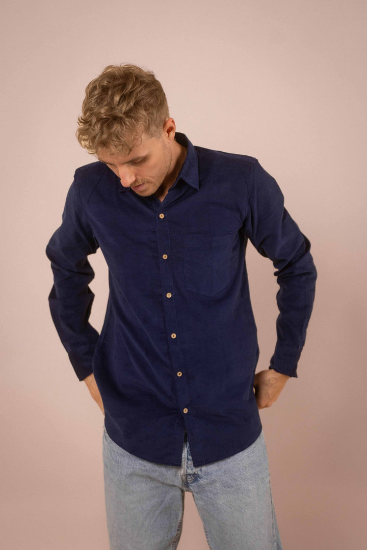 Cord-Hemd ~ NOAH blau