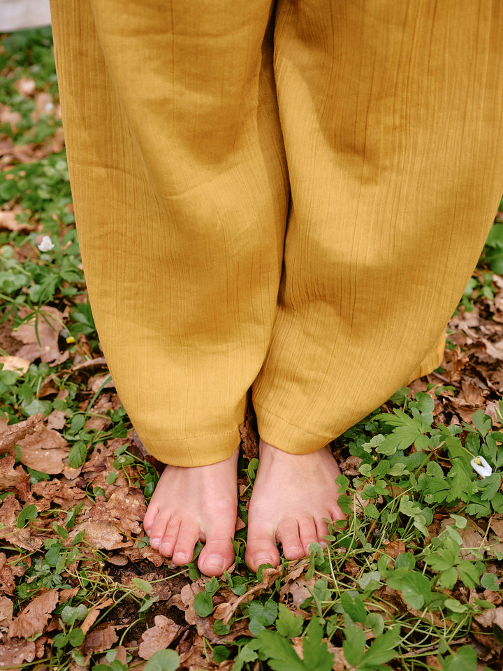 Musselin Maxi-Hose SOLEIL in senfgelb