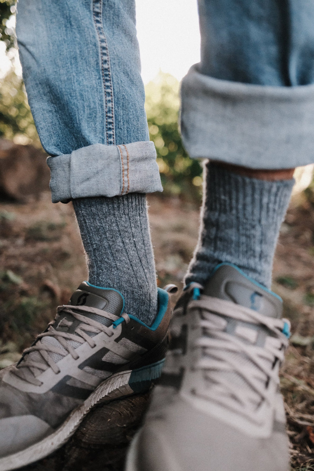 Superwarme Alpaka Socken grau + Anthrazit ~ 2 Paar