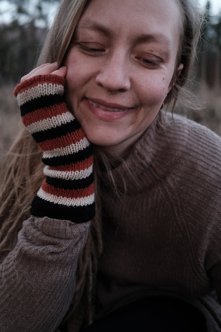 Handstulpe, Armstulpe, Stulpe aus Wolle, gefüttert