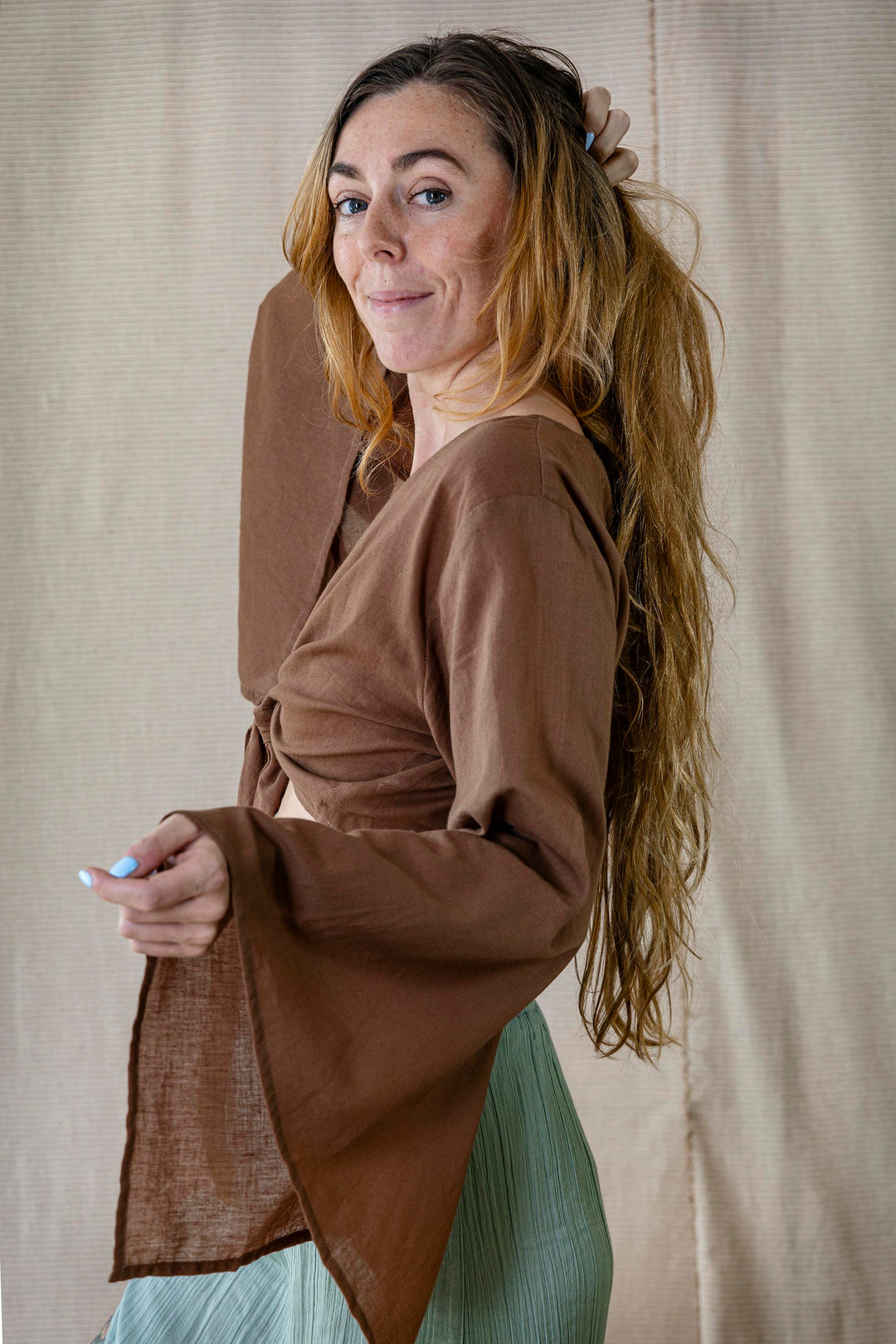 Wickelbluse FREE FLOW ~ CACAO