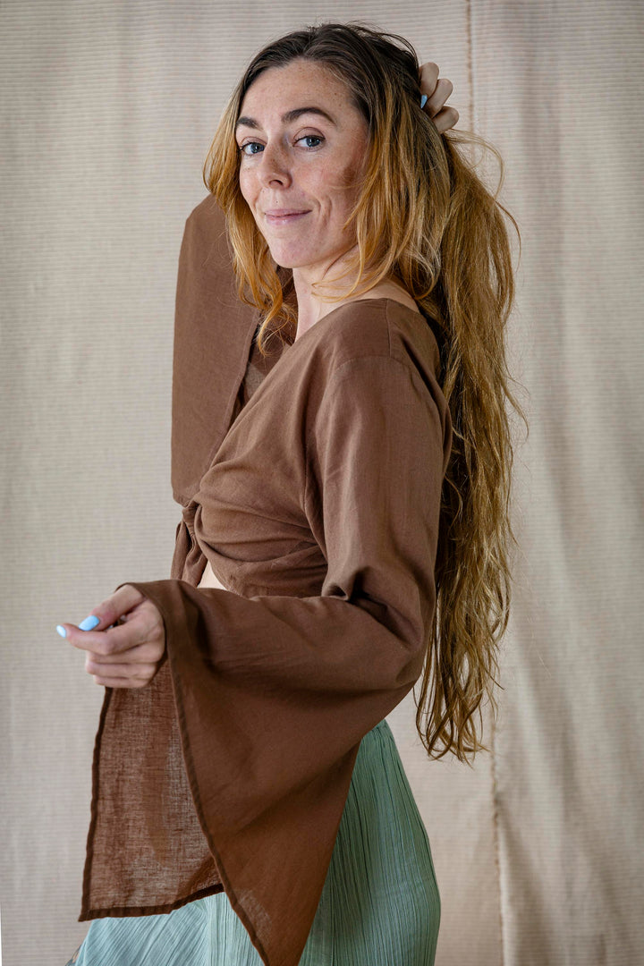 Wickelbluse FREE FLOW ~ CACAO