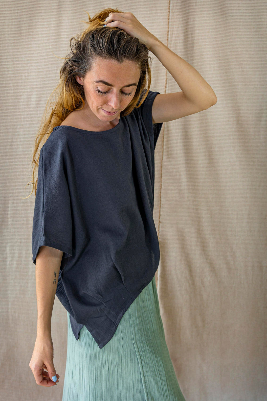 Oversized Shirt LUNA ~ NACHTBLAU