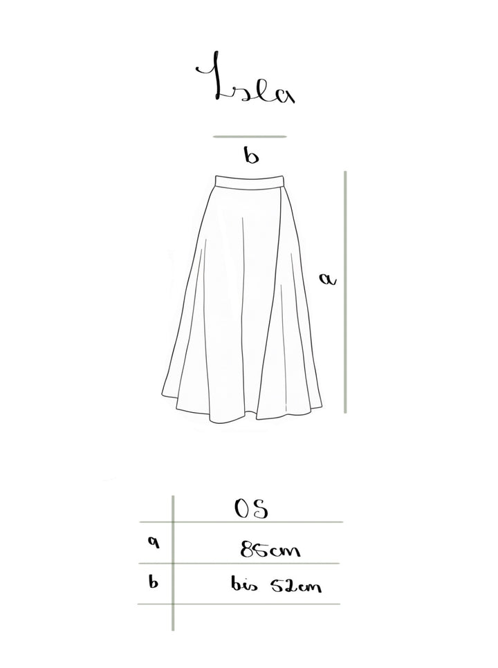 Langer Wickelrock ISLA DUNKELBRAUN
