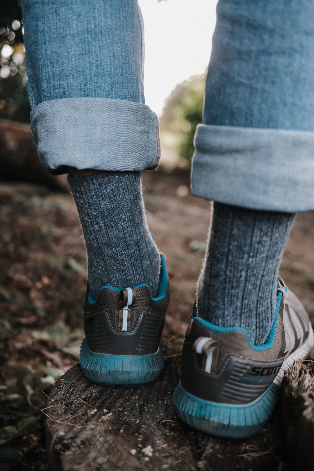 Superwarme Alpaka Socken grau + Anthrazit ~ 2 Paar