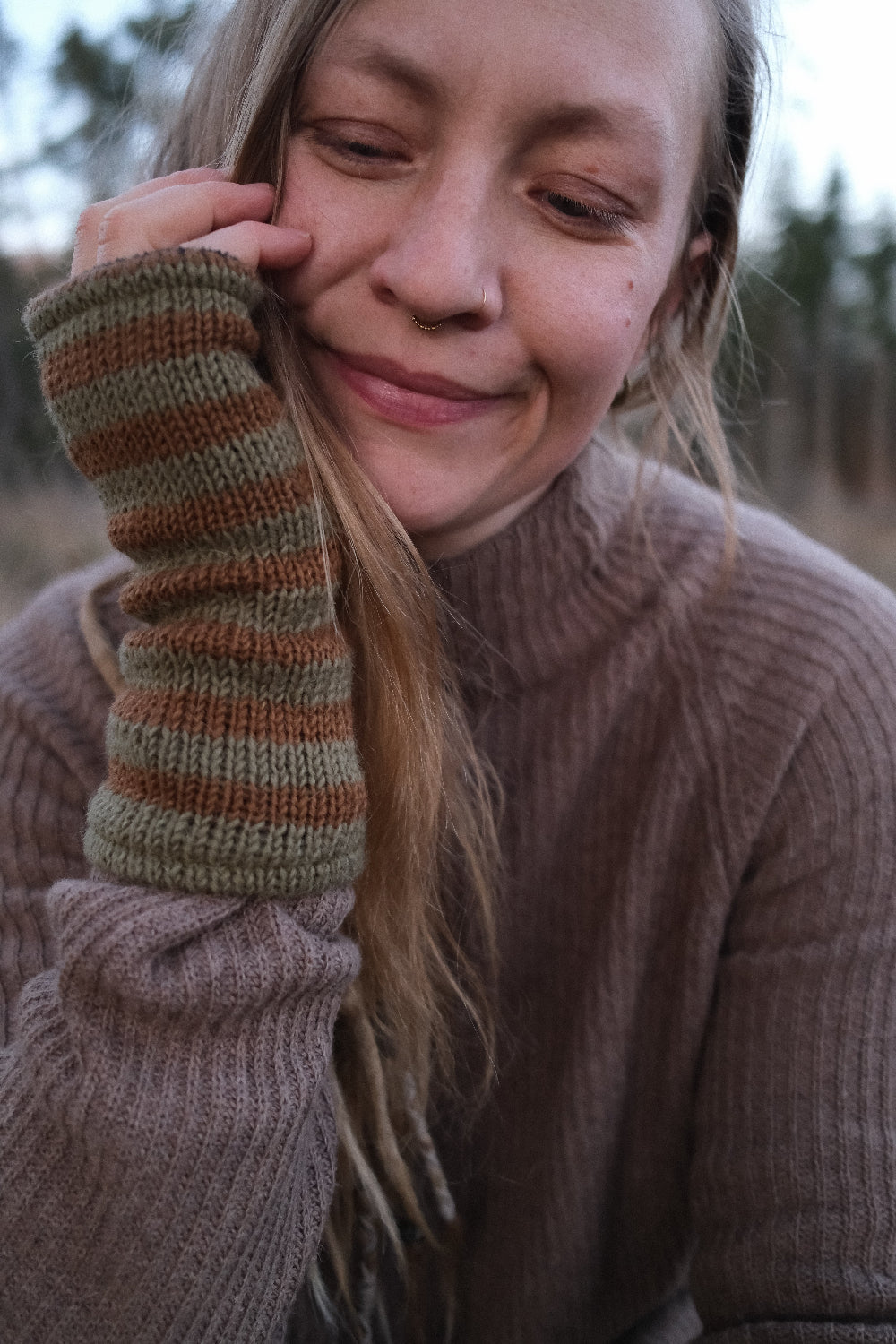 Stulpe, Handstulpe, Armstulpe, Gestrickt, Baumwolle, Beinstulpe