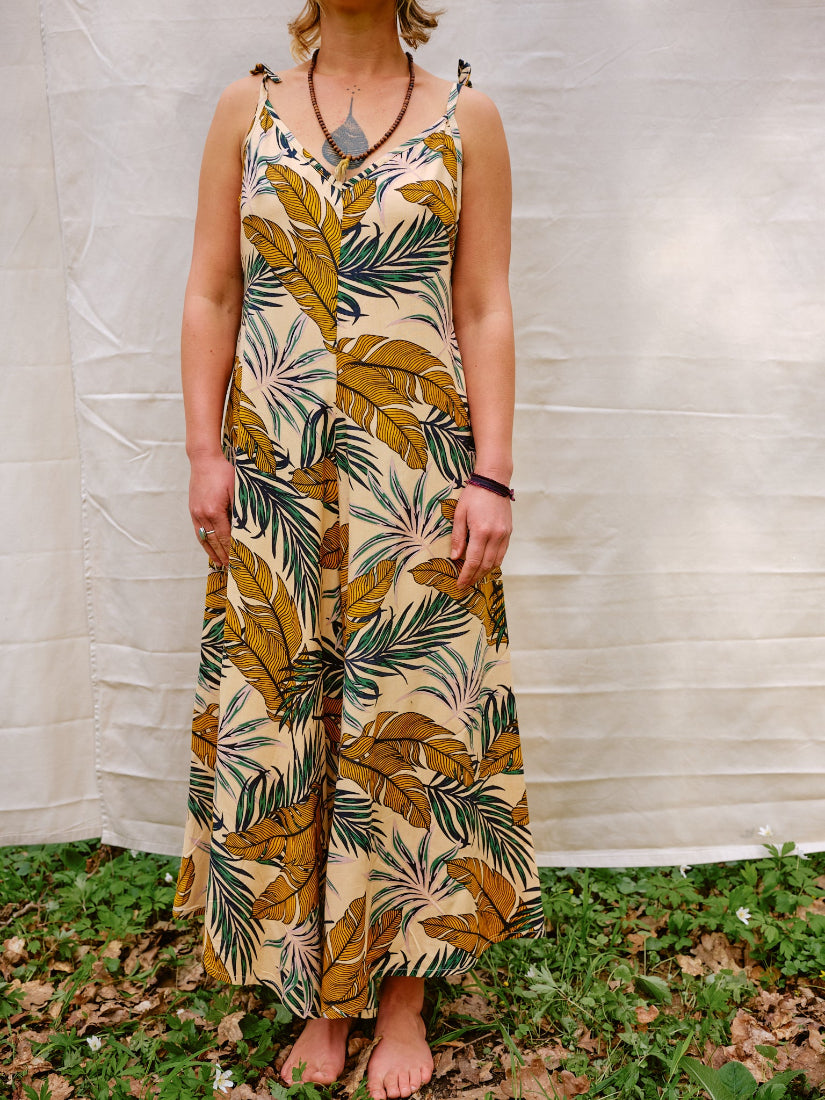 Jumpsuit ~ JADE. Vintage Einteiler. Hosenkleid. 100% Baumwolle.