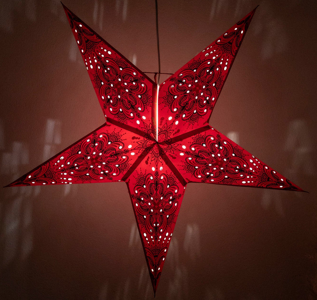 Glitzer Stern in ROT