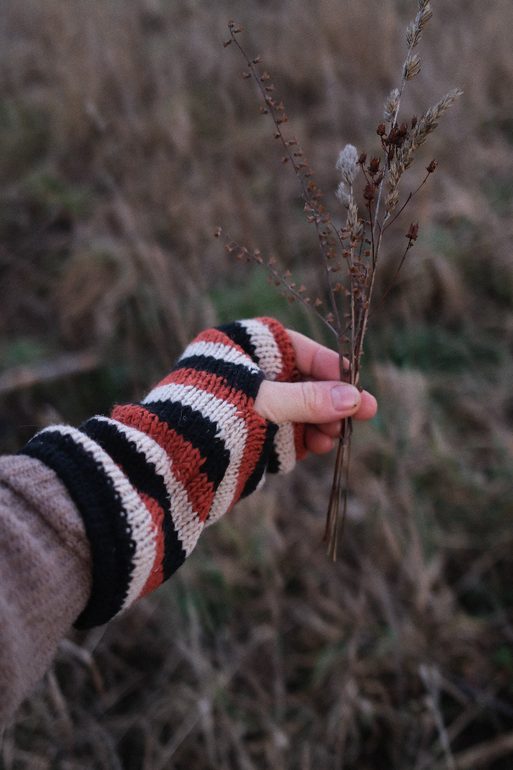 Handstulpe, Armstulpe, Stulpe aus Wolle, gefüttert