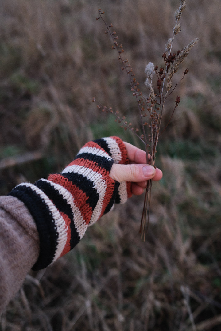 Handstulpe, Armstulpe, Stulpe aus Wolle, gefüttert