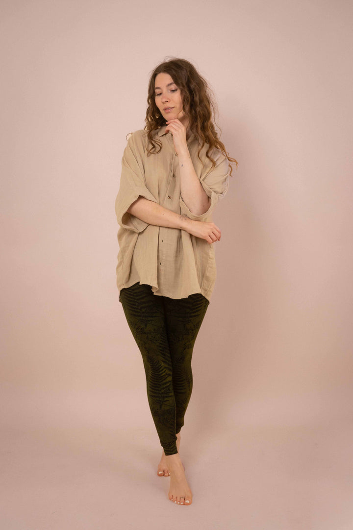 Musselin-Hemd ~ JAMIE Beige