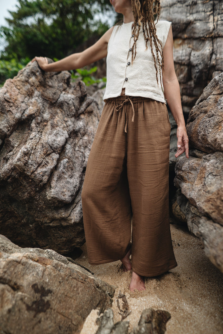 Bio-Musselin Hose ~ MOCCA