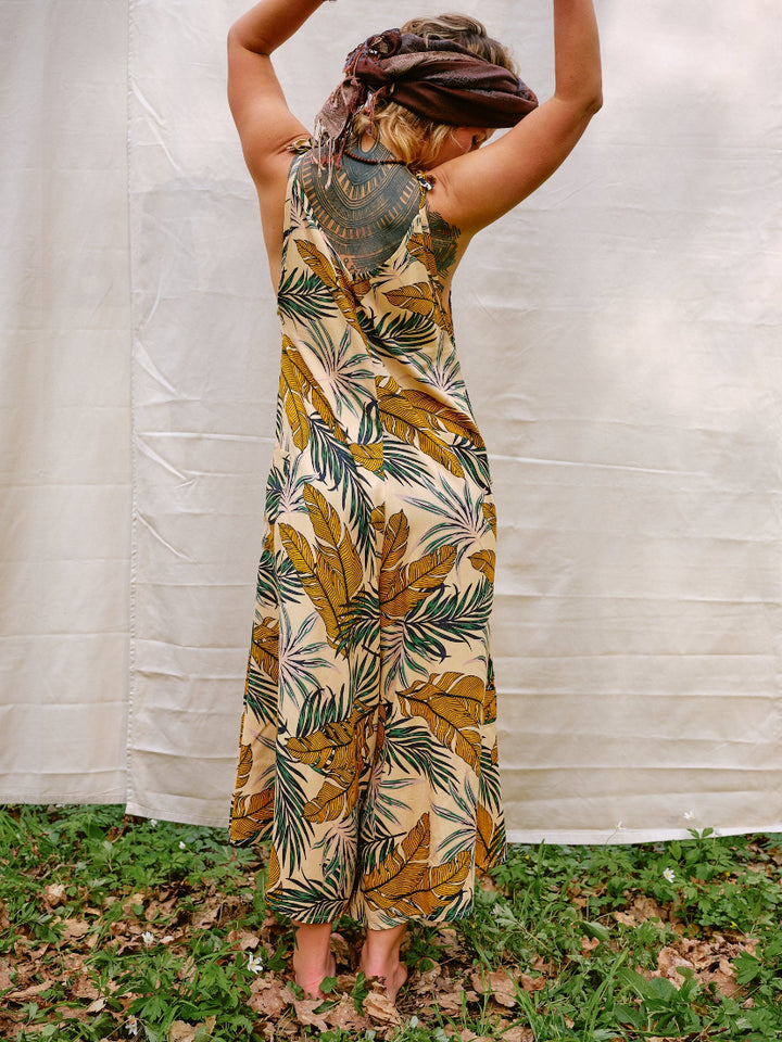 Jumpsuit ~ JADE. Vintage Einteiler. Hosenkleid. 100% Baumwolle.