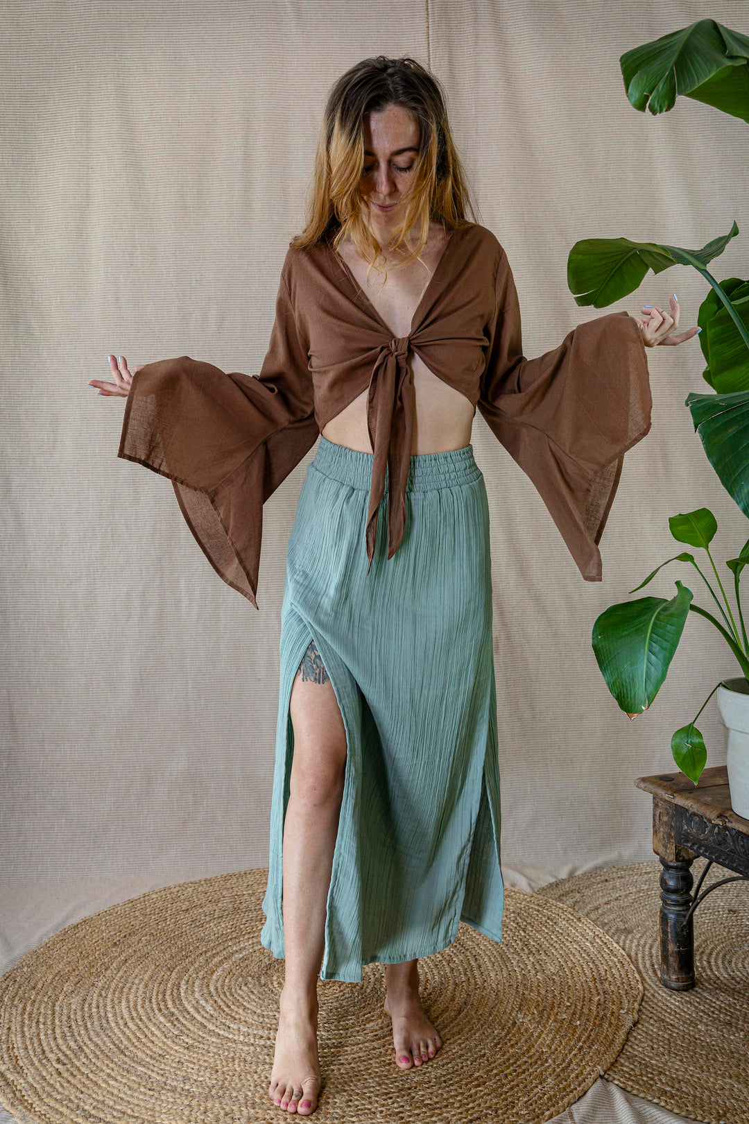 Wickelbluse FREE FLOW ~ CACAO
