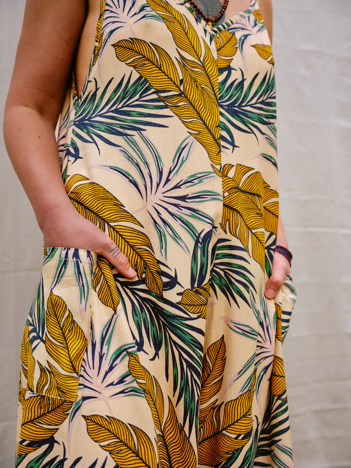 Jumpsuit ~ JADE. Vintage Einteiler. Hosenkleid. 100% Baumwolle.