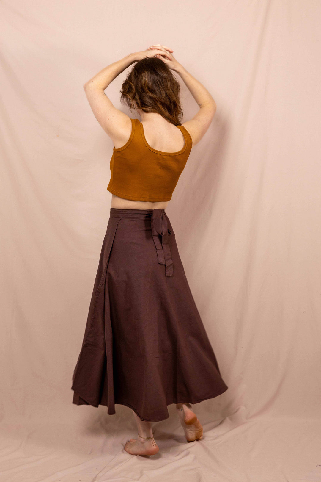 Feinripp Top, Unterhemd in Hell Braun, Bauchfreies Leichtes Oberteil, Bra Top, Crop Top