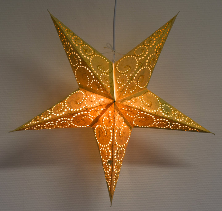 Embroidered star in cream