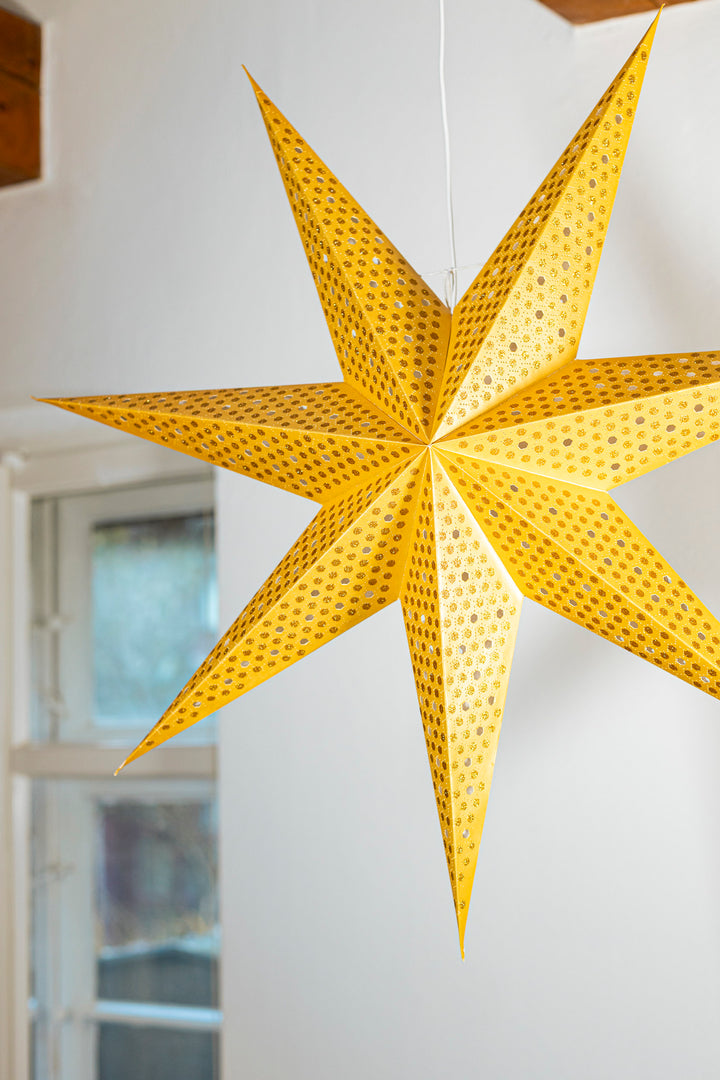 XXL Glitzer Stern in GOLD