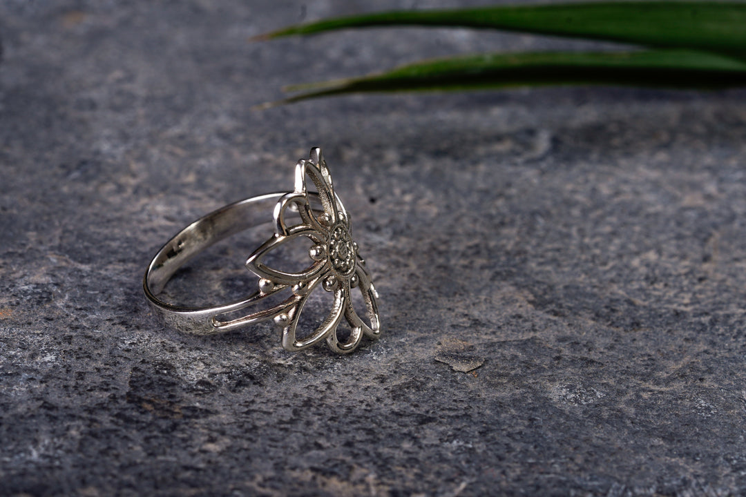 Ring ~ FLORA ~ 925er Sterling Silber ~ Blume & Blüte