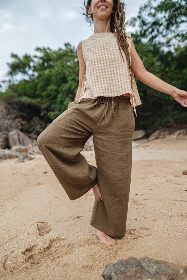 Bio-Musselin Hose ~ OLIVE