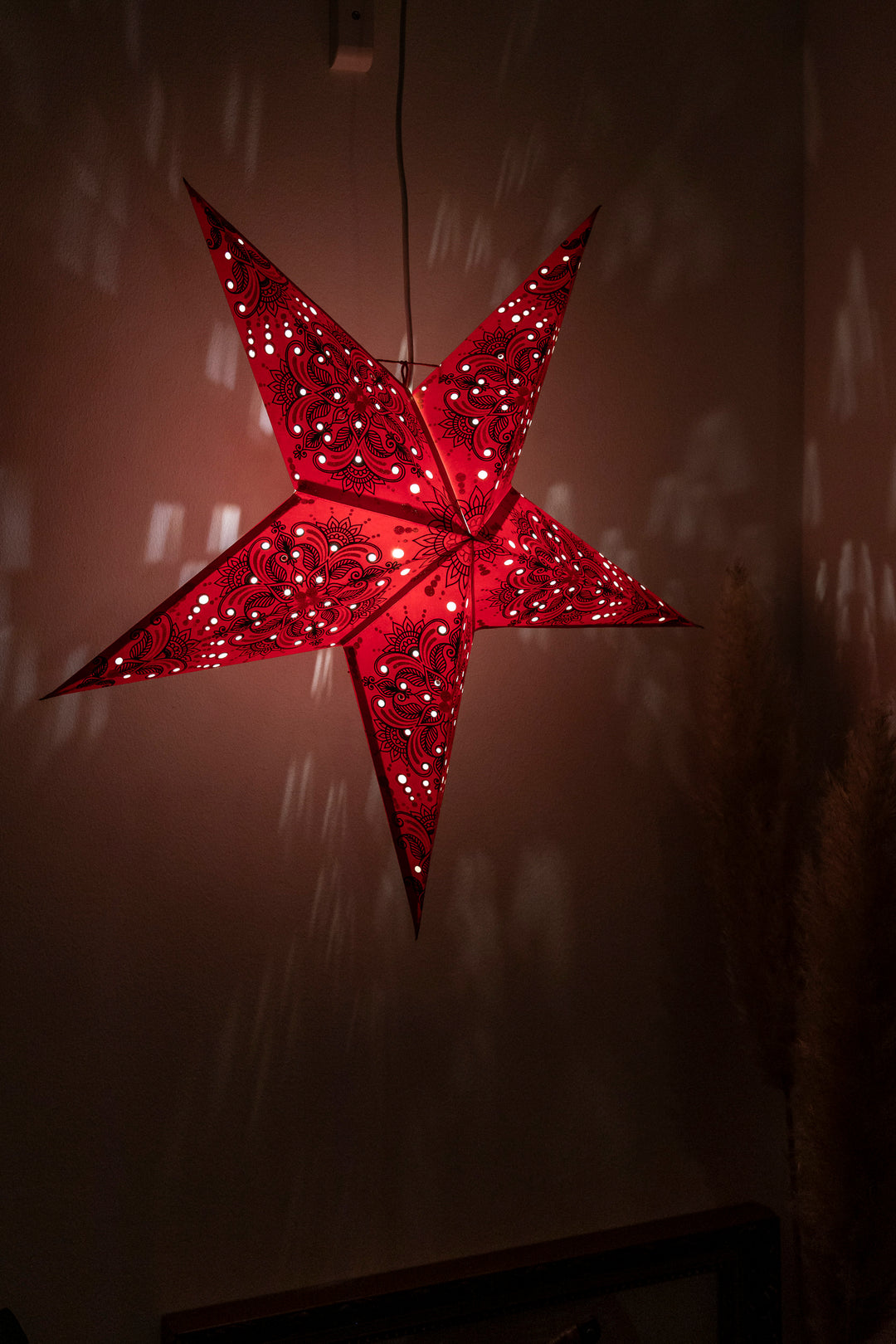 Glitzer Stern in ROT