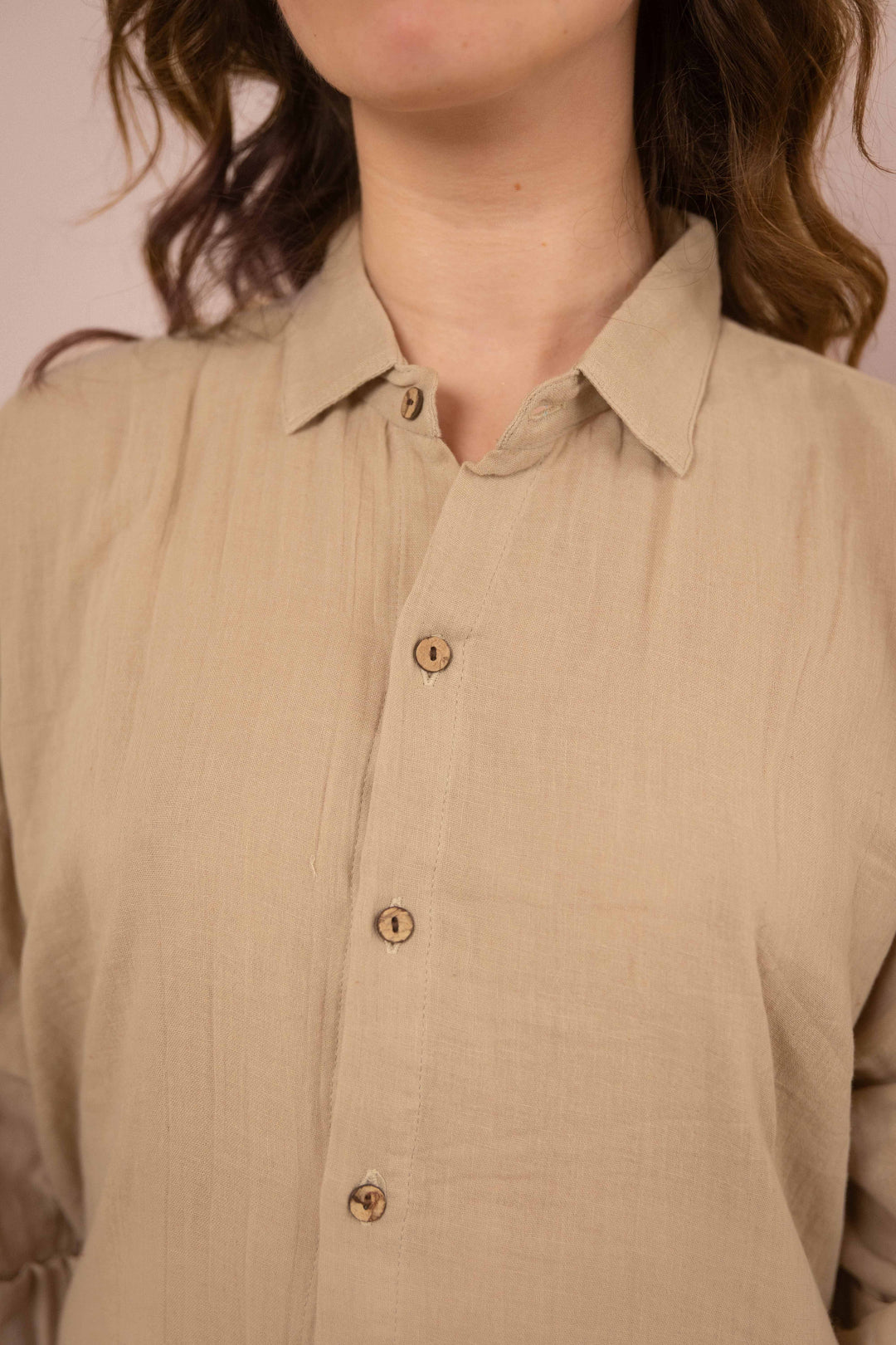 Musselin-Hemd ~ JAMIE Beige