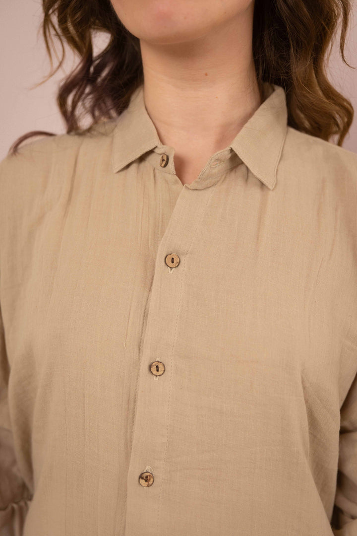 Musselin-Hemd ~ JAMIE Beige