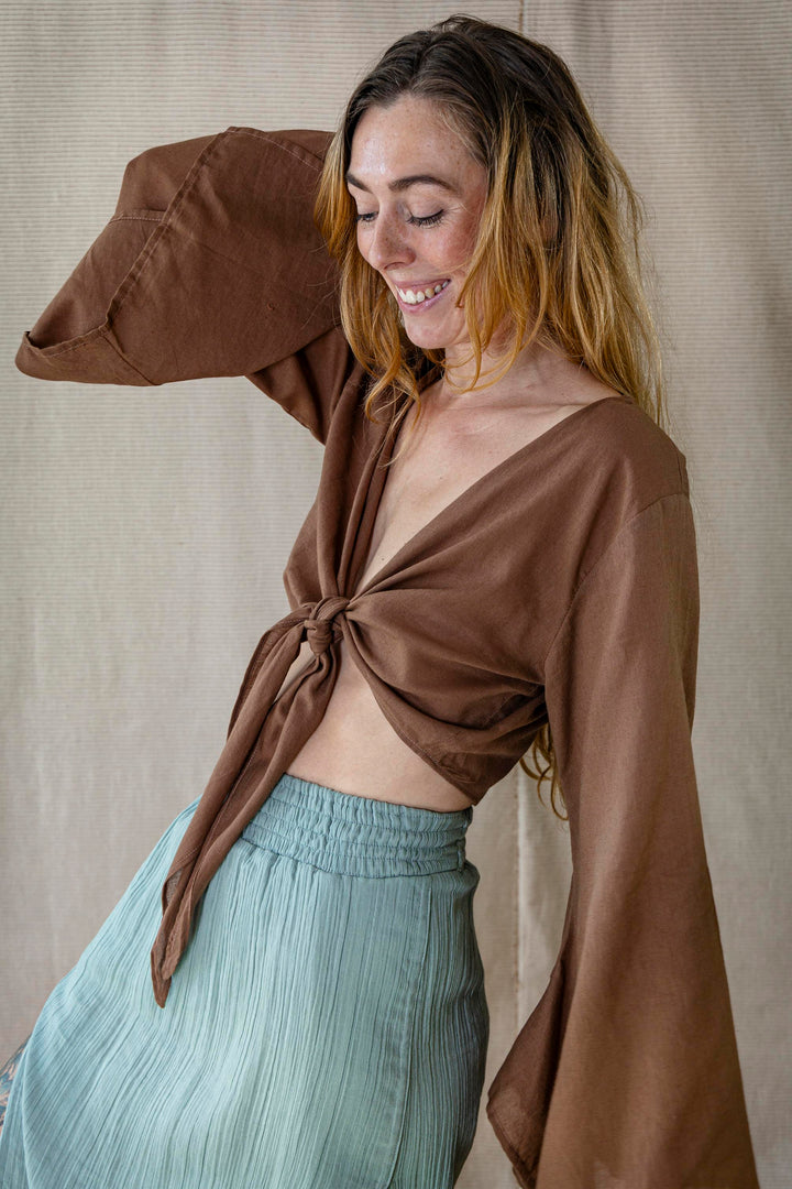 Wickelbluse FREE FLOW ~ CACAO