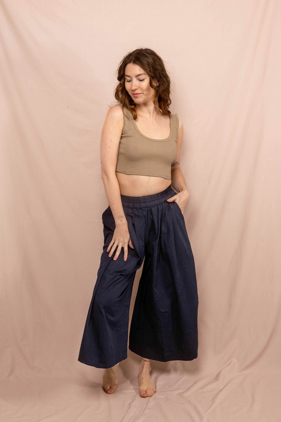 Weite Hose in Blau, Culotte, Beduinen, Alibaba, 100% Baumwolle