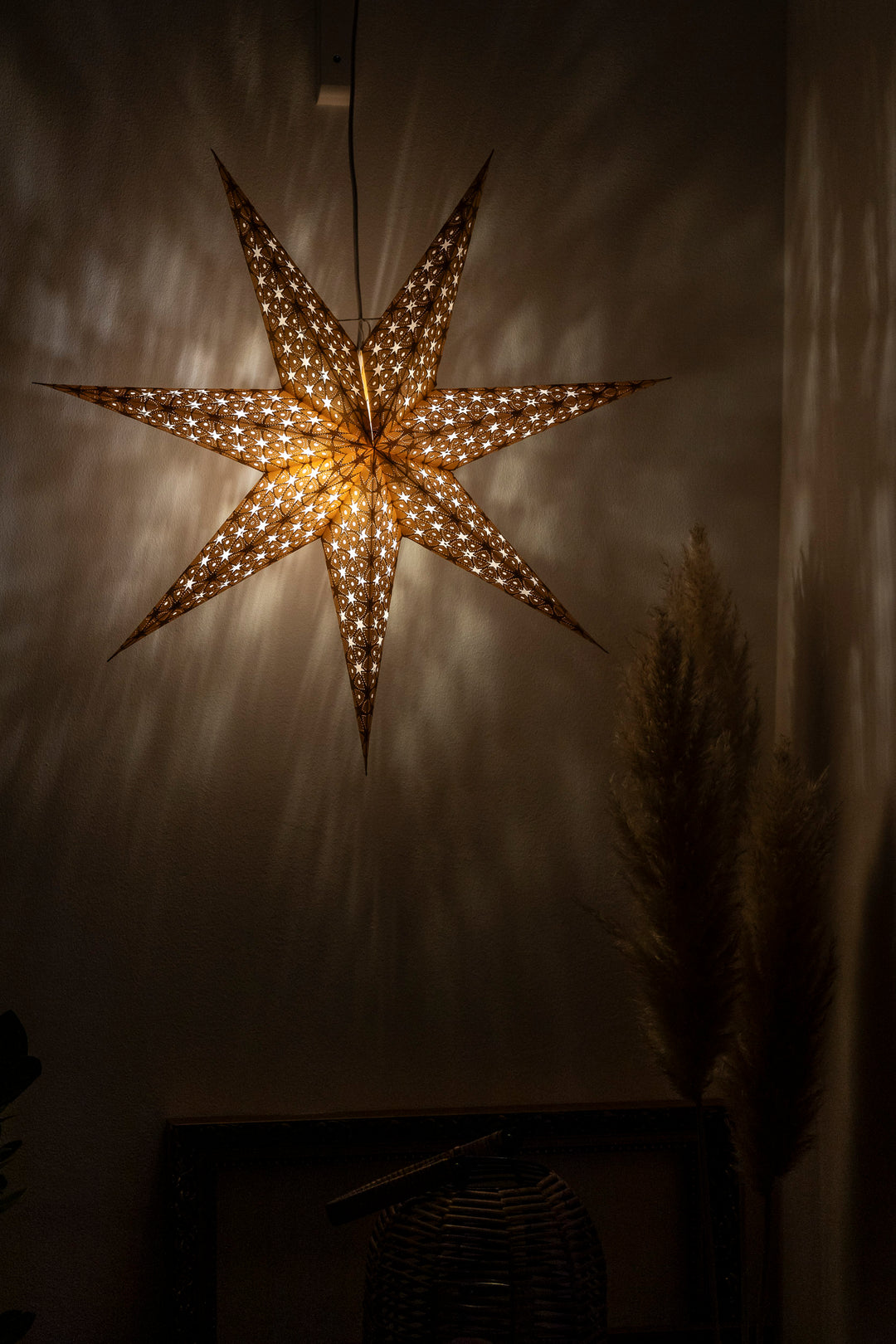 Glitzer Stern in GOLD