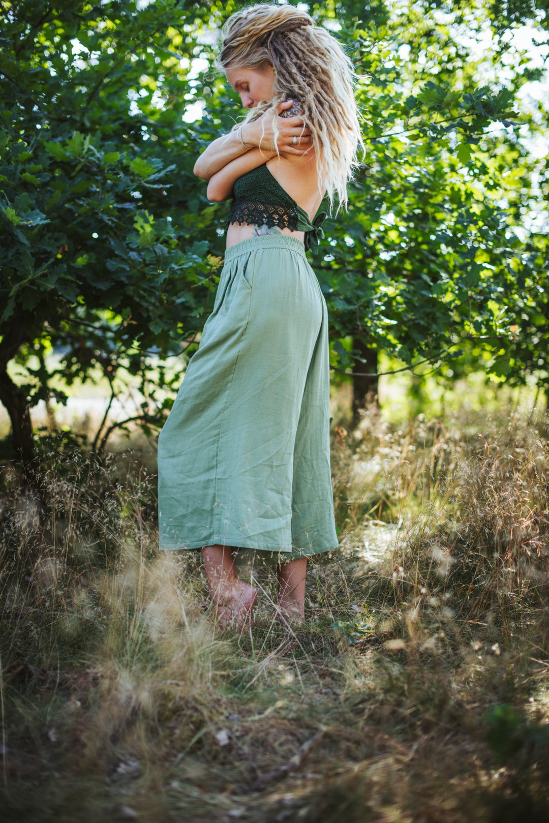 Musselin Culotte ~ Salbei