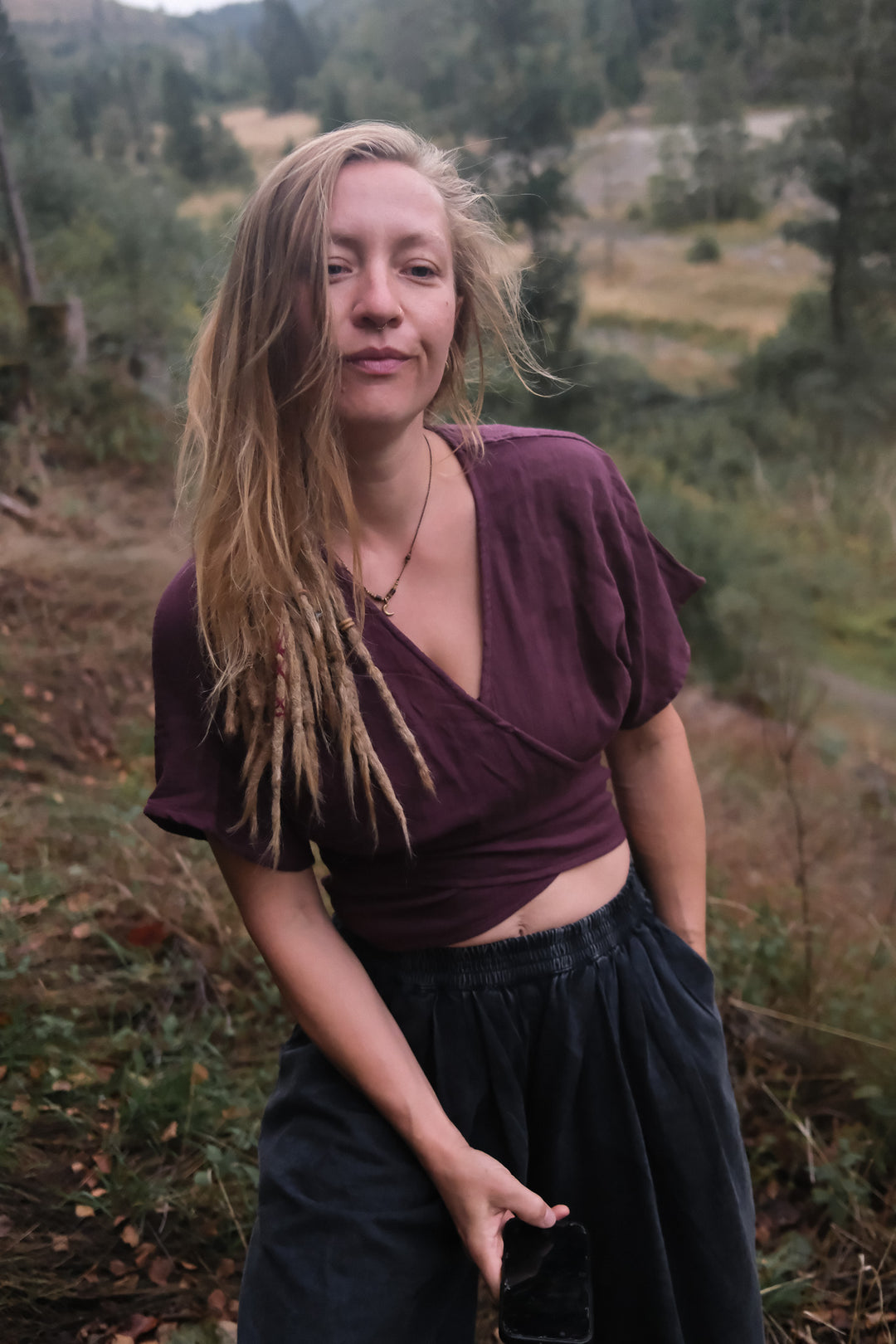 Wickeltop ~ LINNEA | Aubergine