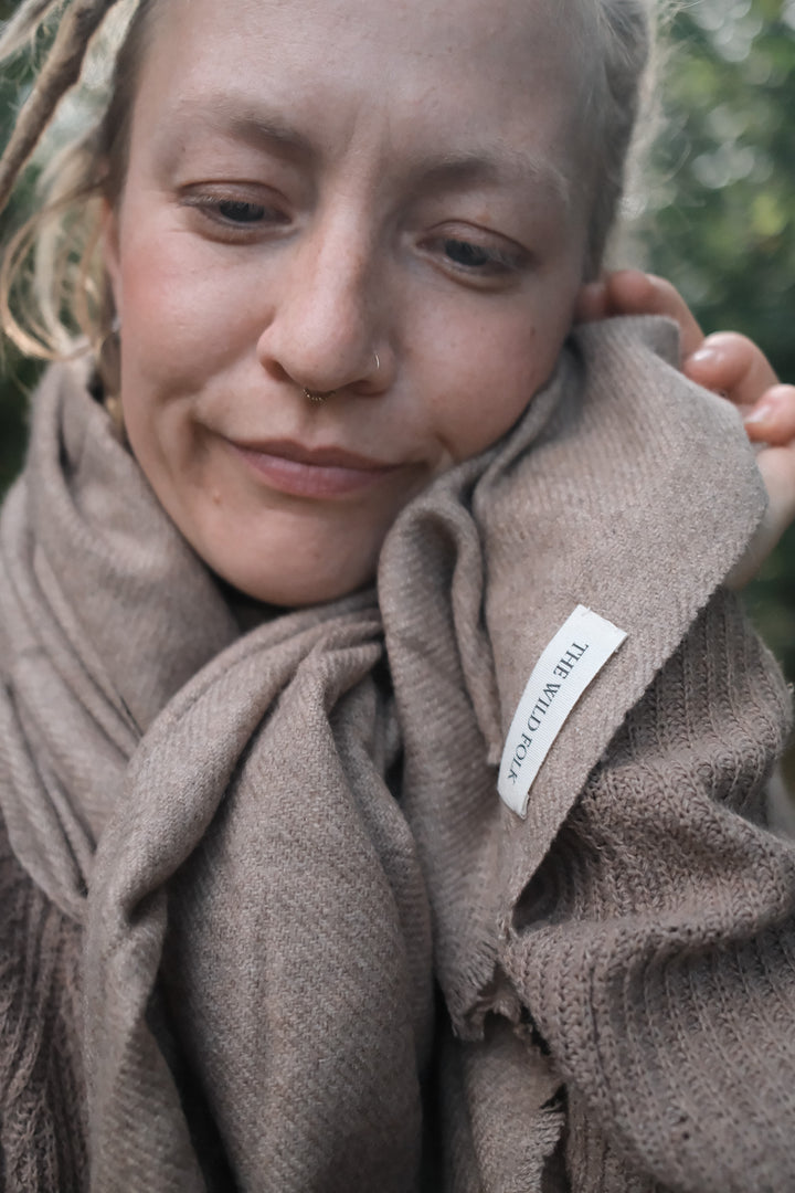 Schal aus 100% Yak-Wolle ~ BHUTAN | Beige
