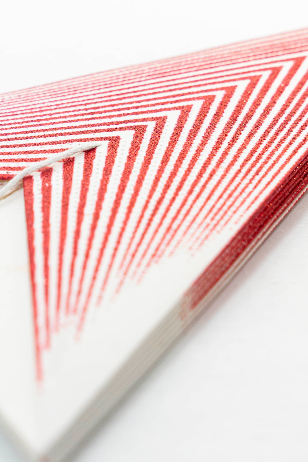 XL Glitzer Stern in WEISS-ROT