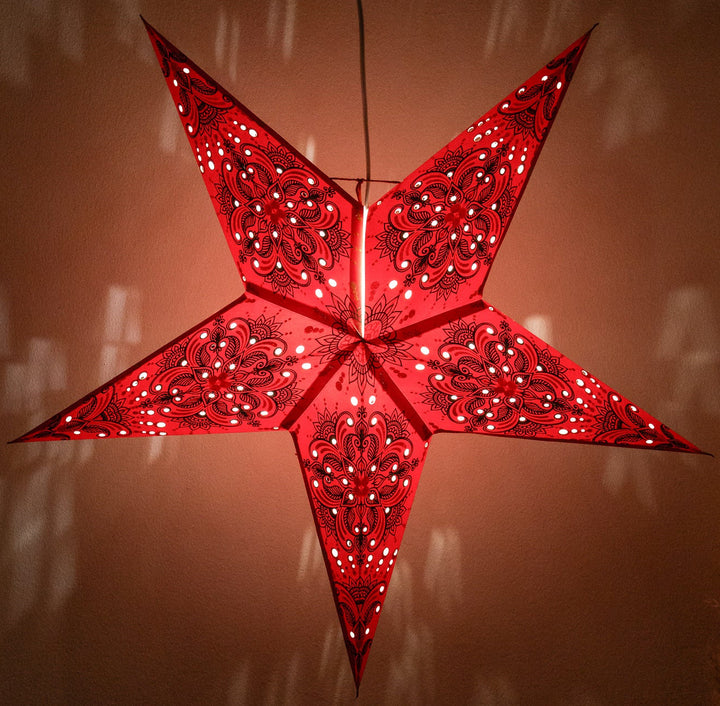 Glitzer Stern in ROT