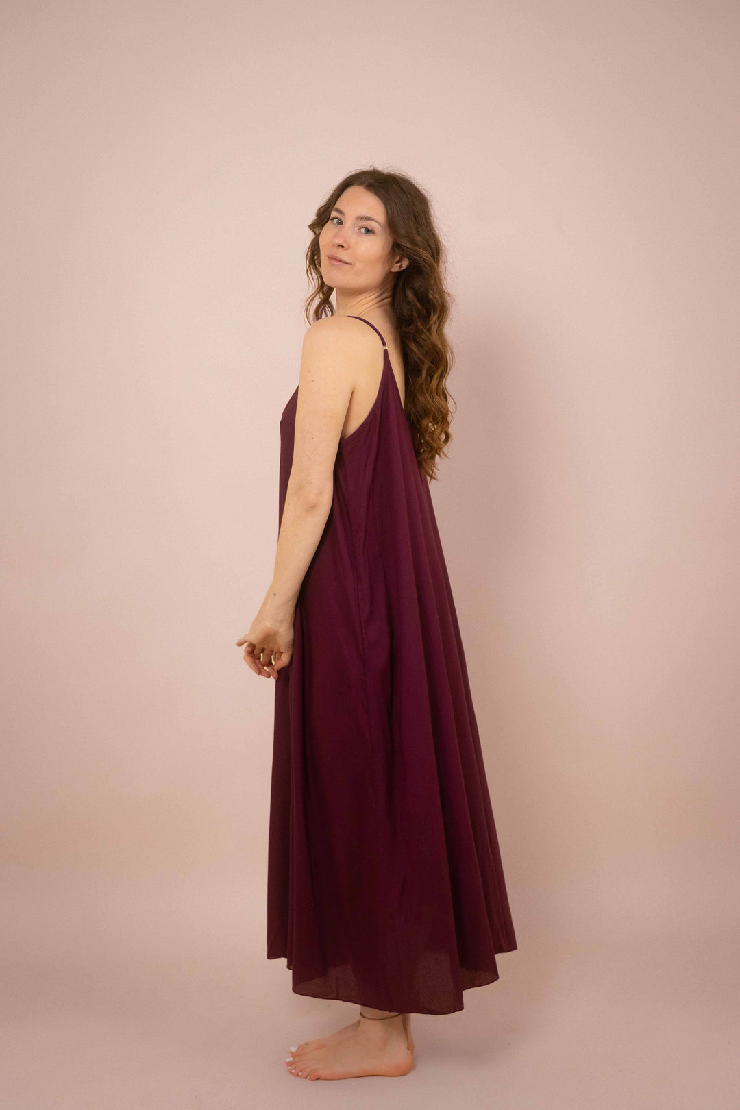 Luftiges Kleid ~ JIL Aubergine