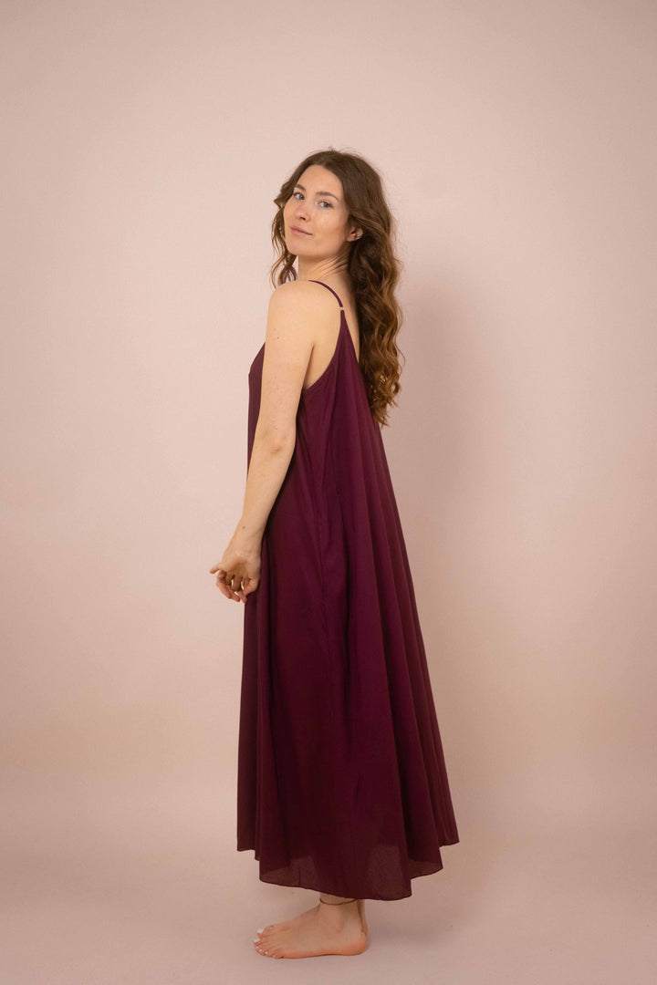 Luftiges Kleid ~ JIL Aubergine