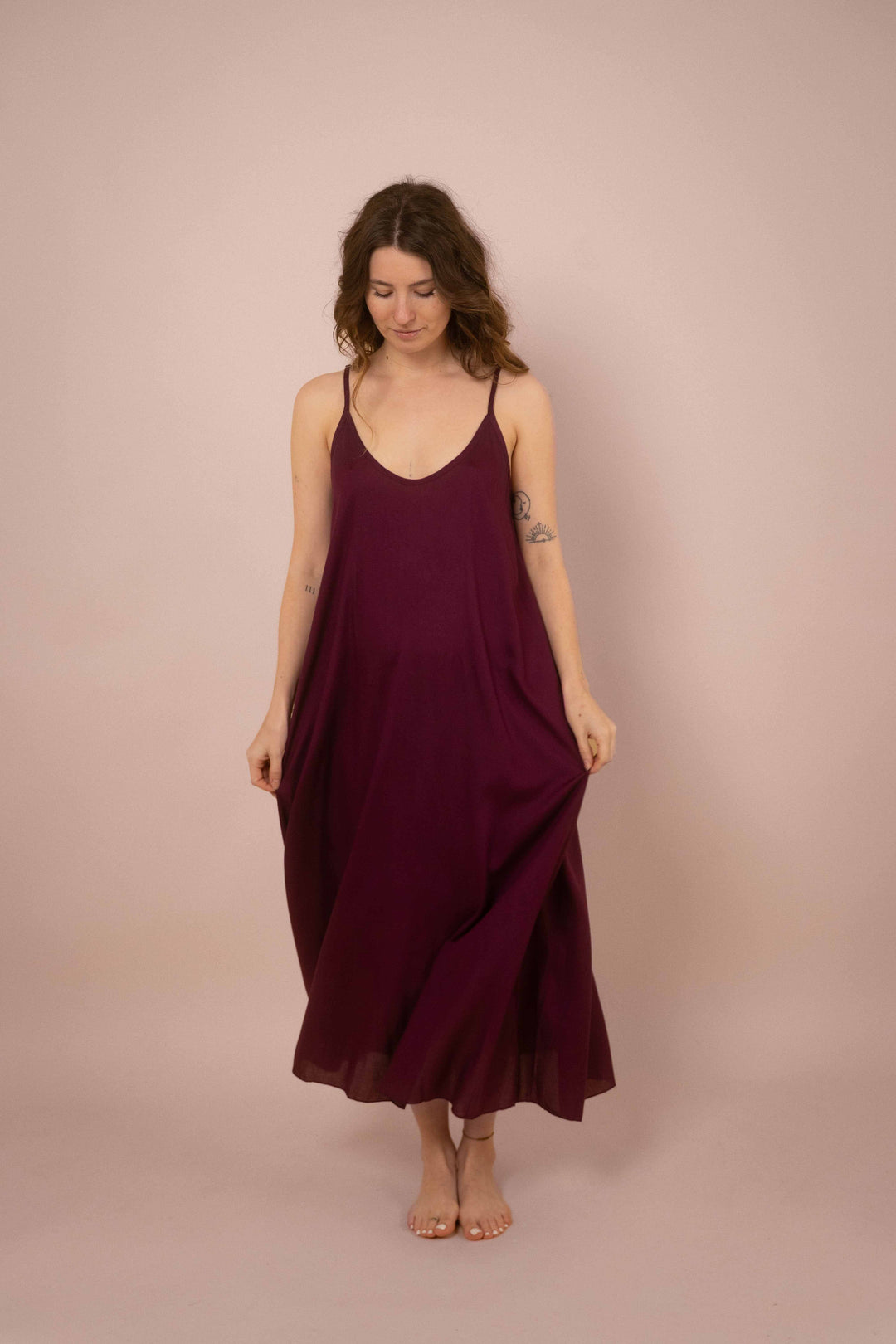 Luftiges Kleid ~ JIL Aubergine