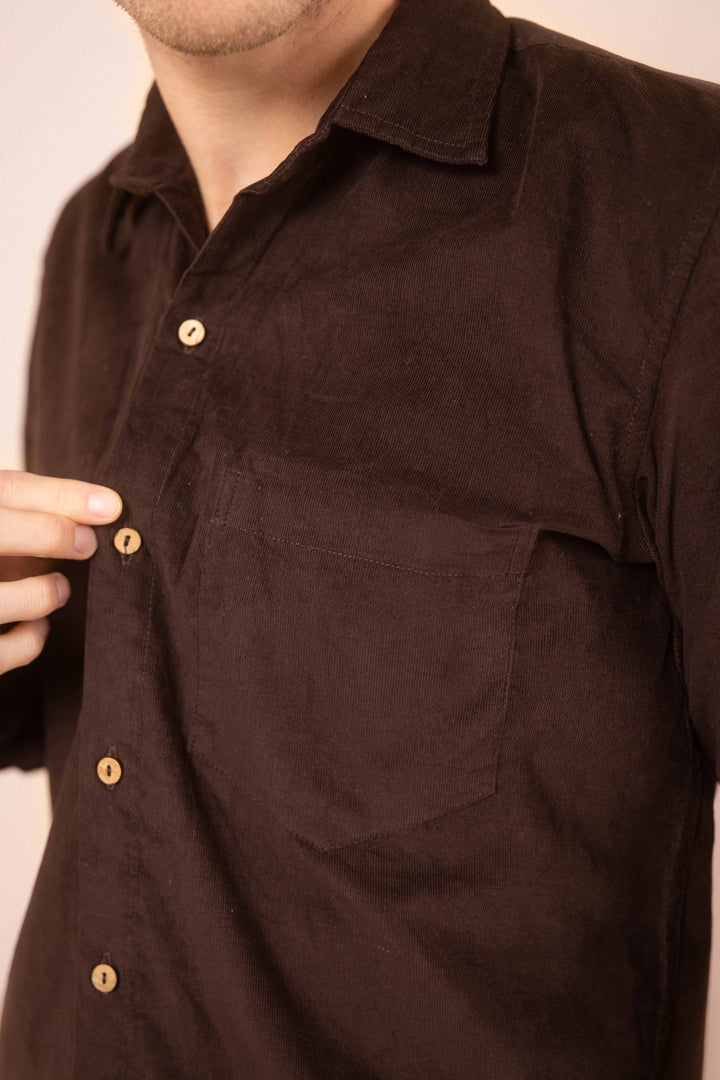 Cord-Hemd ~ NOAH braun
